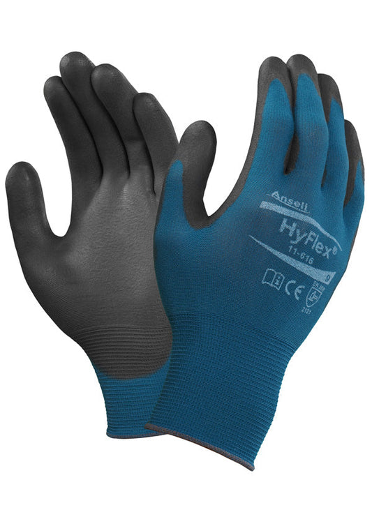 Ansell Hyflex 11-616 Blue/Black Extra Small Gloves (Pair)