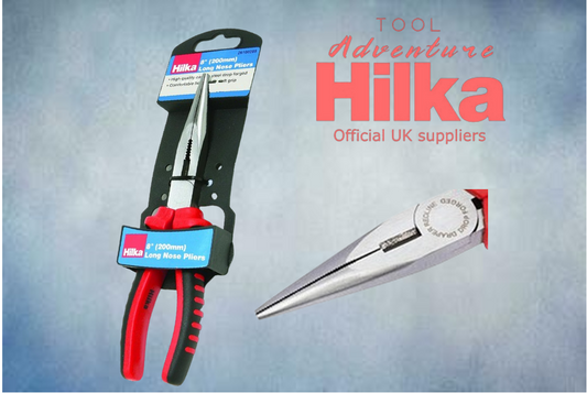Hilka 8inch Soft Grip Longnose Precision Carbon Steel Pliers