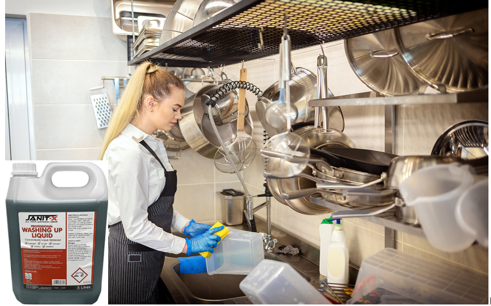 Janit-X Professional Green Washing Up Liquid 5 Litre - UK BUSINESS SUPPLIES