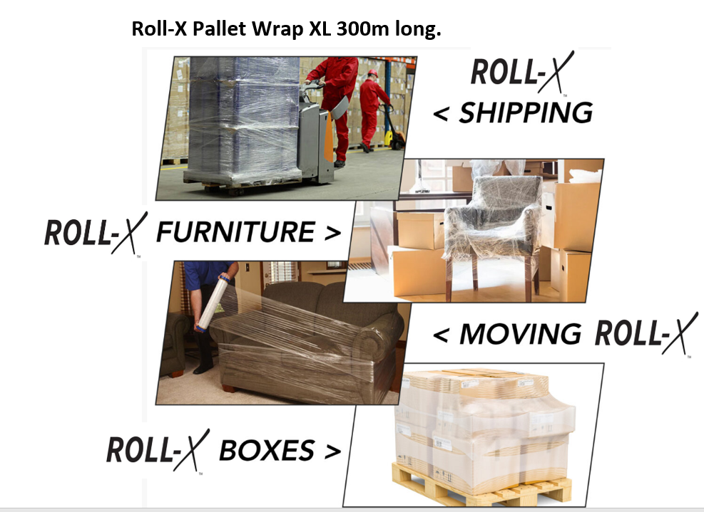 Stretch Wrap Film 400mmx300m Medium Duty 17micron NY17-0400-250 {Roll-X}