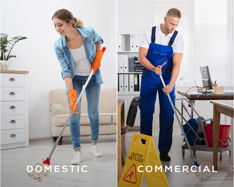 Janit-X 54" Aluminium Mop Handle Colour Coded RED