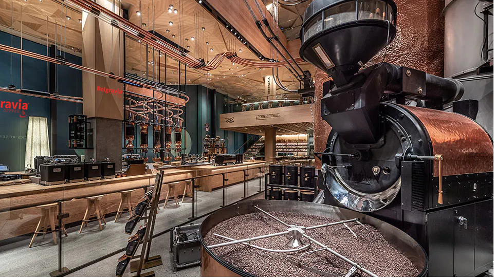 Belgravia Signature Premium Blended Coffee Beans 1kg, Produced with 100% Recyclable packaging.