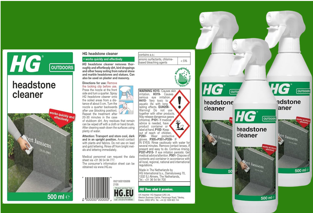 HG Natural Stone & Granite Headstone Cleaning Spray 500ML