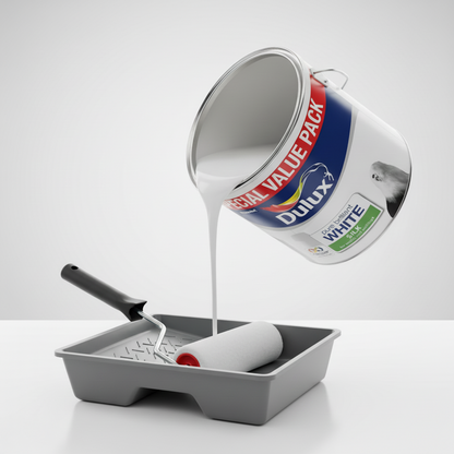 Dulux Silk Emulsion Paint 6L White | Walls & Ceilings | Wipable Finish