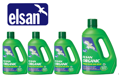 Elsan Organic Toilet Fluid for Motorhomes, Green, 2 Litre, ORG02 - UK BUSINESS SUPPLIES