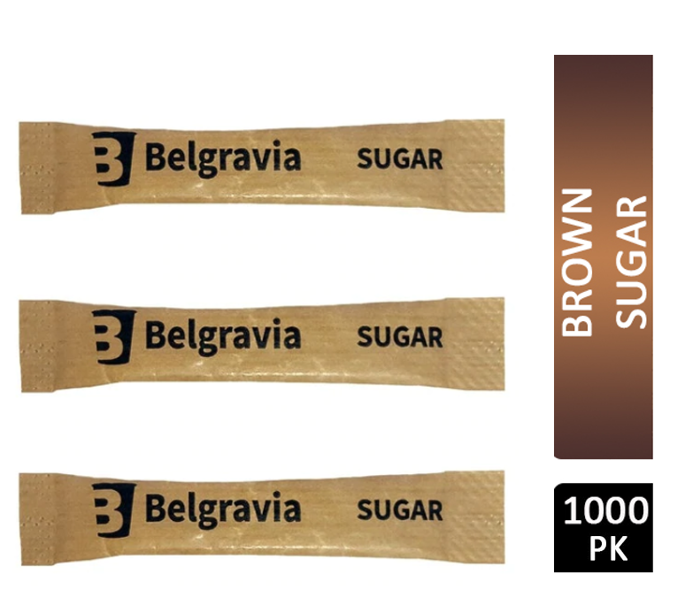 Belgravia Brown Sugar Sticks 1000's - UK BUSINESS SUPPLIES