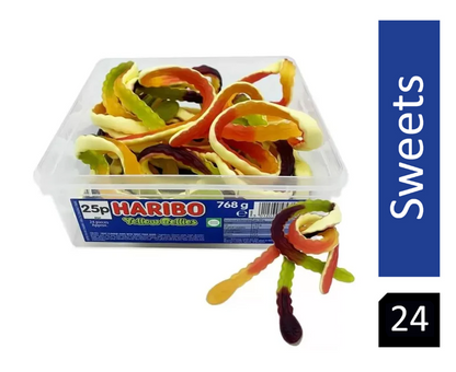 Haribo Yellow Bellies Sweets Tub 24's | 3 Pack Bundle