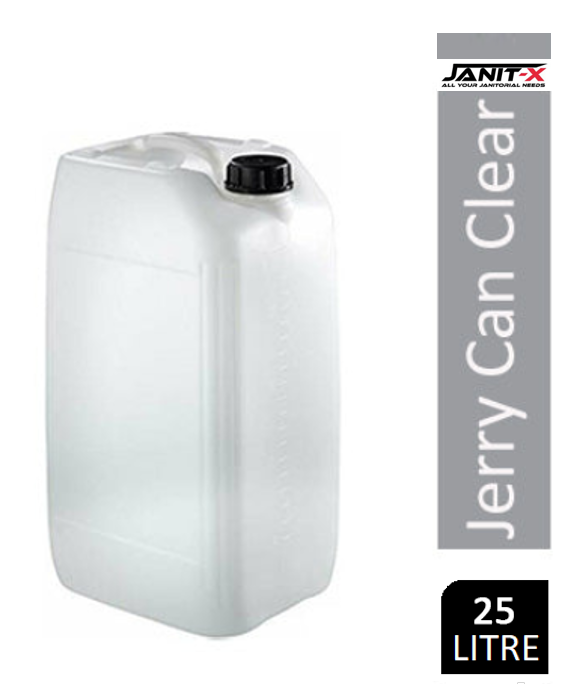 Janit-X 25L EcoStacker Container/Jerry Can CLEAR Includes Screw Top {Food Compliant}