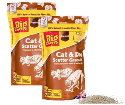 The Big Cheese Cat And Dog Scatter Granules - 750G, Covers 250 M2