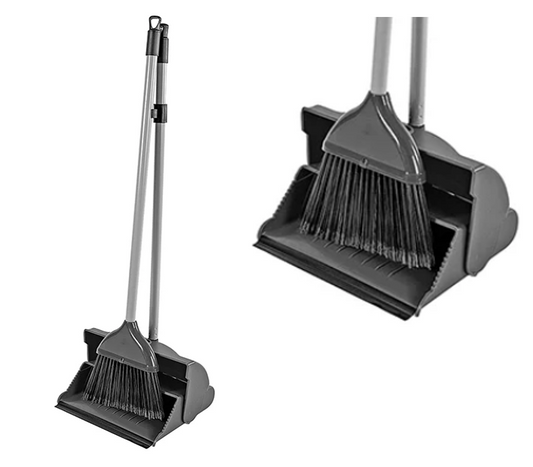 Fixtures Basic Lobby Dustpan Brush with Self Closing Lid