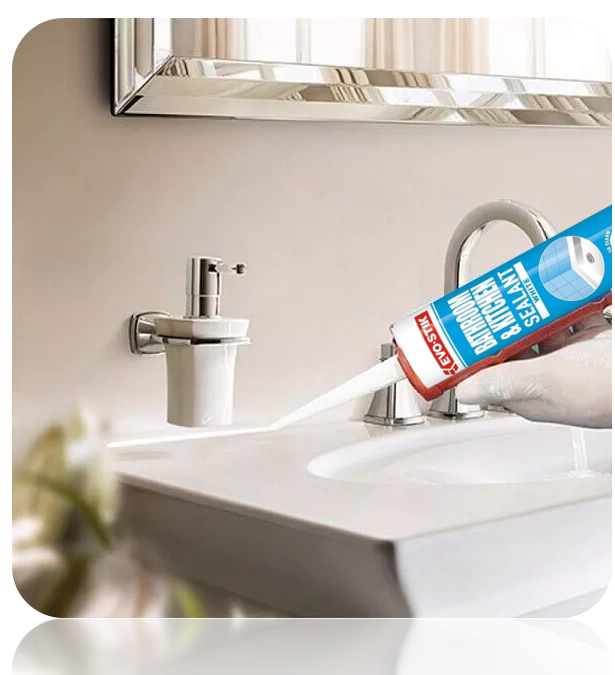 Evo-Stik Kitchen And Bathroom Sealant, White 290Ml