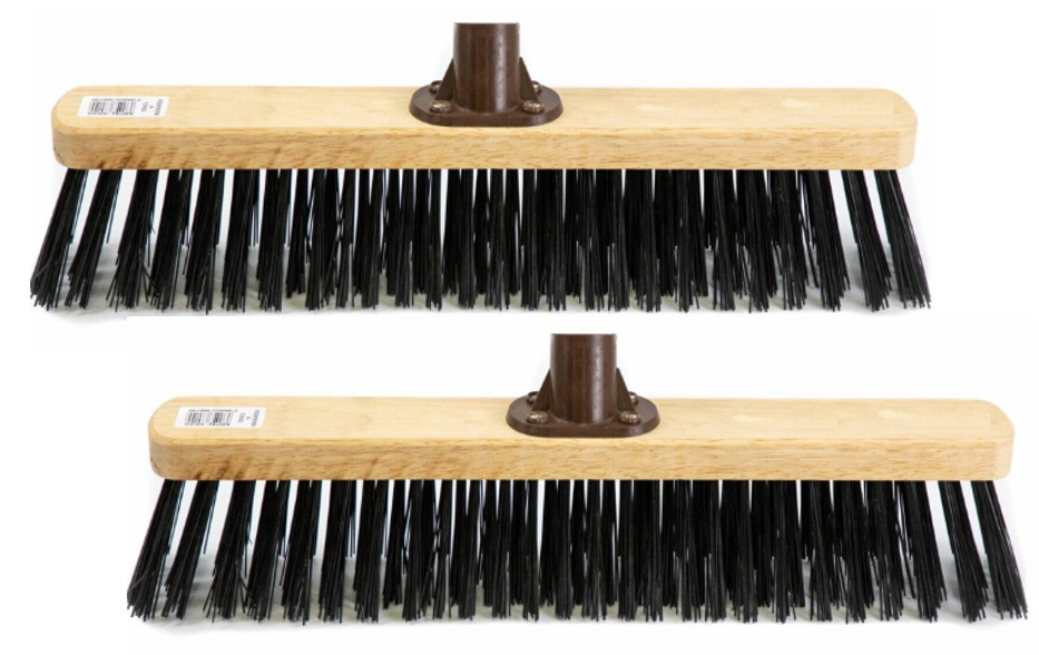 Castledale 18" Stiff Synthetic Brush Head with Plastic Socket | 2 Pack Bundle