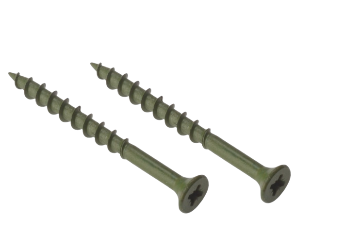 Forgefix Countersunk Decking Screws | 4.5 X 50Mm | Green | Box 200