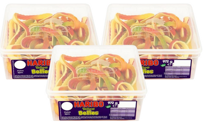 Haribo Yellow Bellies Sweets Tub 24's | 3 Pack Bundle