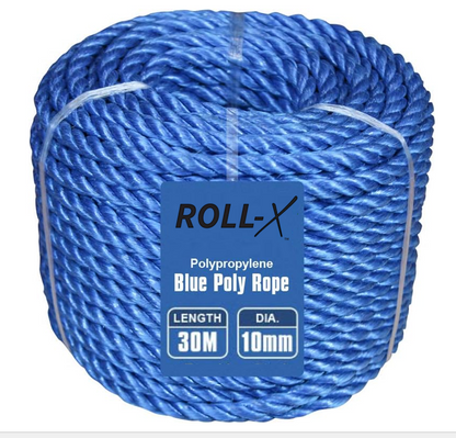 Roll-X Poly Rope Mini Coil Blue 10mm x 30m