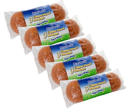 Copper Plated Scourers | 3 Pack | Tough & Abrehessive