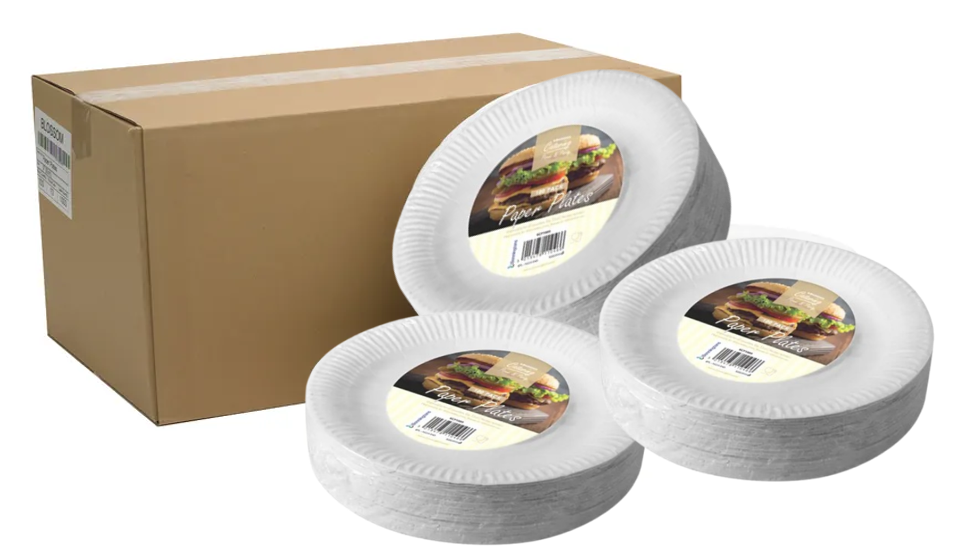 Kingfisher Kcp1009 White Disposable Paper Plates 9" Pack Of 100
