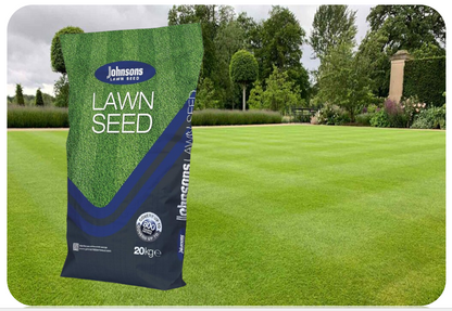 Johnsons Lawn Seed With Rye 20kg Grass | Covers upto 80m2 | Tough Grass
