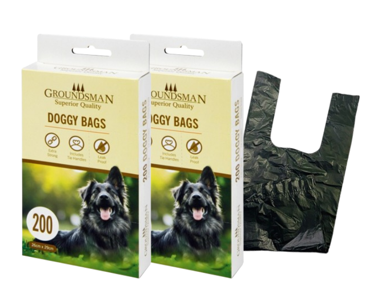 Doggy Waste Bags Extra Strong with tie handles 200 Pack | 6 x 200's Bundle.
