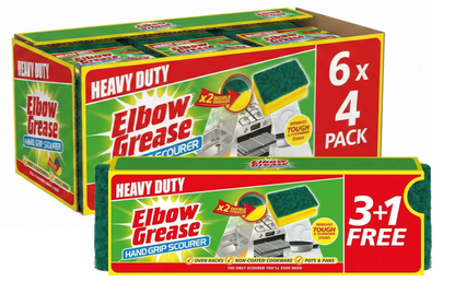 Elbow Grease Hand Grip Scourer | Heavy Duty | Suitable for Oven Racks | 4 Pack