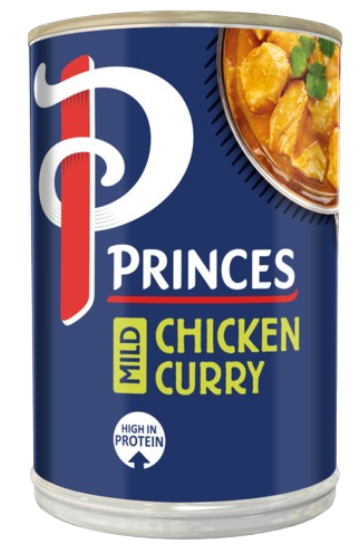Princes Mild Chicken Curry tin | Fast High in Protein meal | 6 x 392g tins