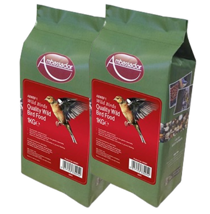 Ambassador Quality Wild Bird Food | 2 x 1kg Bundle