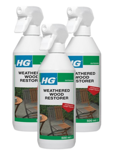 HG Weathered Wood Restorer |Cleans Maintains & Renovates Wood | 500ml