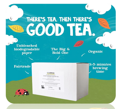 Clipper FOODSERVICE Fairtrade Blend 1 Cup Teabags (Pack of 1120)