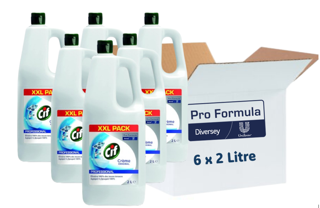 Cif Pro-Formula Original Cream Cleaner 2 Litre | 3 x 2 litre Bundle