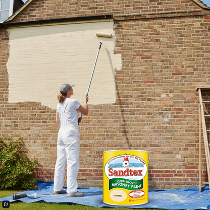 Sandtex Microseal | Smooth Masonry Paint | Oatmeal | 5 Litre