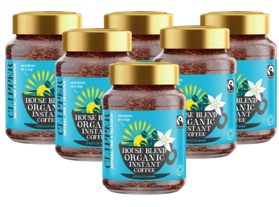 Clipper Fairtrade Medium Roast House Blend Organic Arabica Coffee 200g