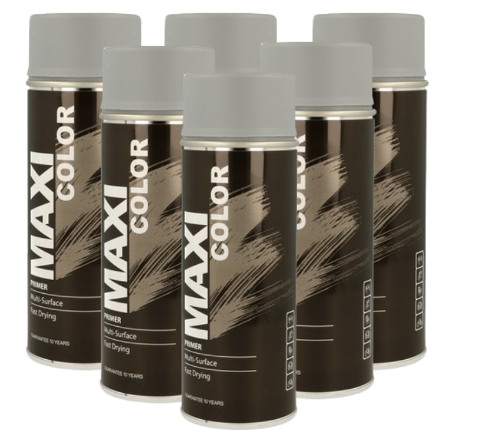 Maxicolor Grey Spray Primer | Indoor or Outdoor |400ml