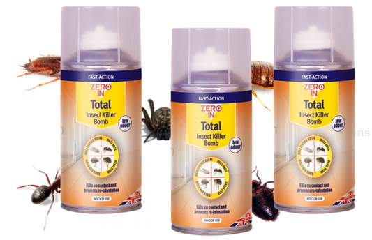 Zero-In Total Insect Killer Bomb 150ml One Shot | Insects & their Eggs