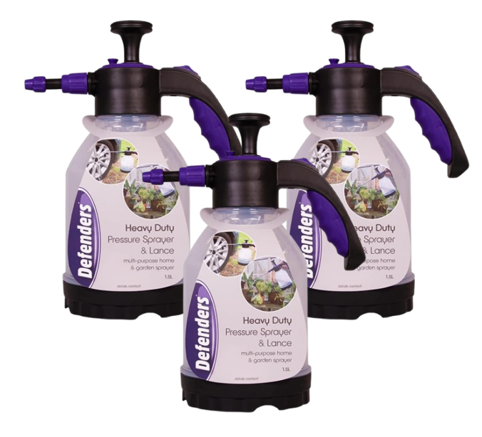 Defenders Heavy Duty Pressure Sprayer & Lance 1.5L, Garden Use With Weed Killer