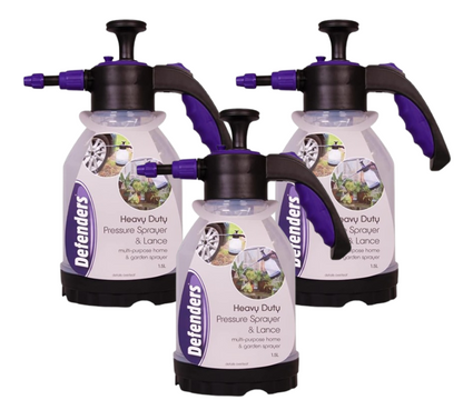 Defenders Heavy Duty Pressure Sprayer & Lance 1.5L, Garden Use With Weed Killer