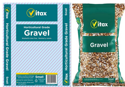 Vitax Horticultural Pea Gravel Lime Free Potting Stones Rockery Gravel Small 4kg