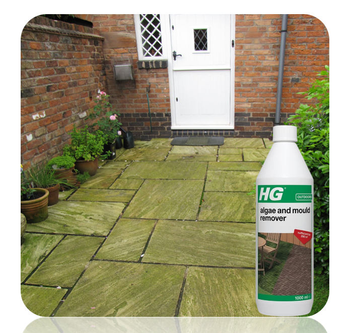 HG Algae & Mould Remover Concentrate 1L | Patio Cleaner | Covers 200m2