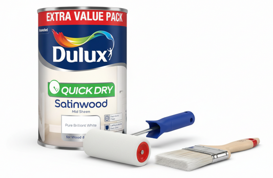 Dulux Retail Quick Dry Satinwood - Pure Brilliant White - 1.25L