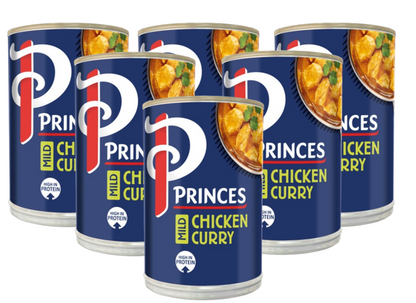 Princes Mild Chicken Curry tin | Fast High in Protein meal | 6 x 392g tins