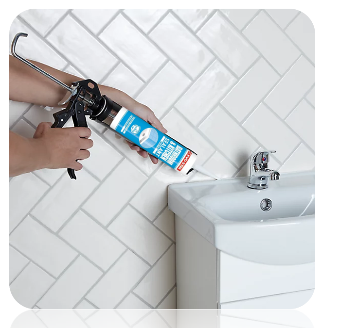 Evo-Stik Kitchen And Bathroom Sealant, White 290Ml