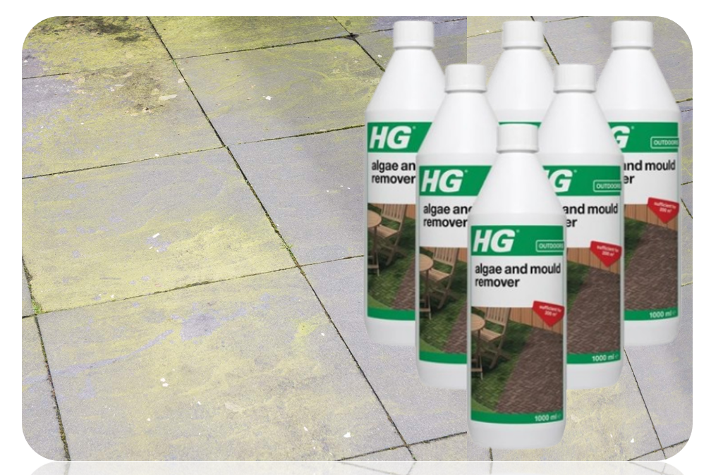 HG Algae & Mould Remover Concentrate 1L | Patio Cleaner | Covers 200m2