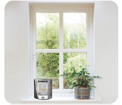 Ronseal Stays White |  One Coat |  Satin Paint |  White | 2.5 Litre