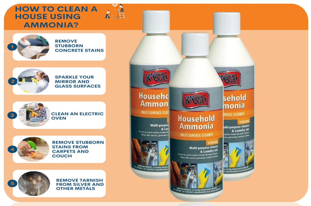 Knock Out Household Ammonia 500ml Multi Purpose