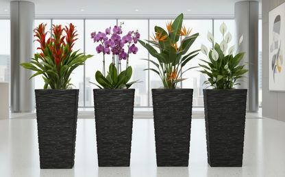 Fixtures Glaze Wave LARGE 55cm Planter {Grey}