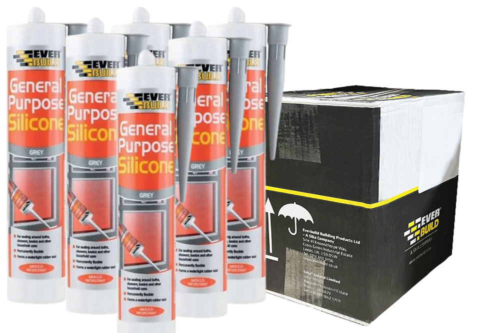 Everbuild General-purpose Silicone Sealant Grey 280ml