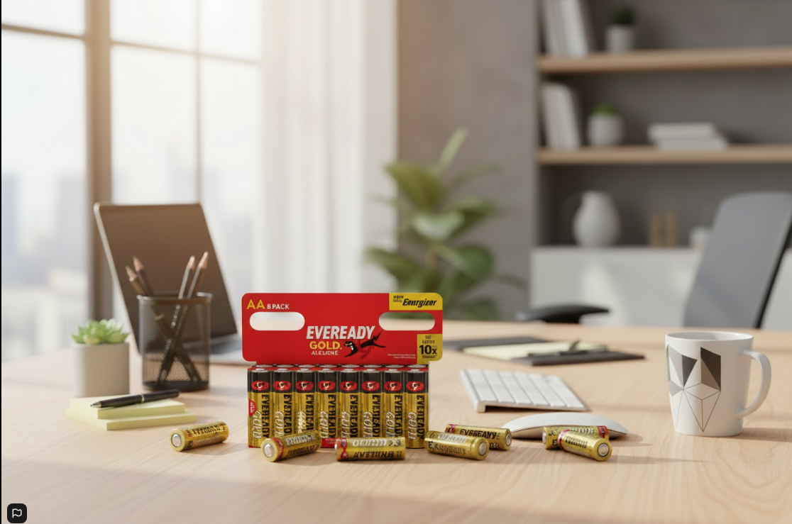 Eveready AA Alkaline Gold | 10 x Extra Life | 8 Pack