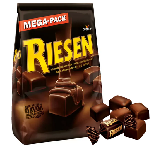 Riesen Dark Chocolate Wrapped Toffee Sweet 900g | MEGA Pack 1 x 900g