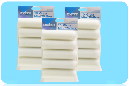 Harris "Extra" Value Mini Roller Sleeves for Gloss 10 x 4" Pack