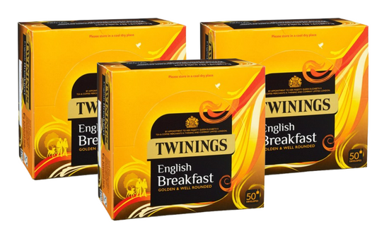 Twinings English Breakfast Enveloped 50's | 3 x 50's | 150 Enveloped Teabags