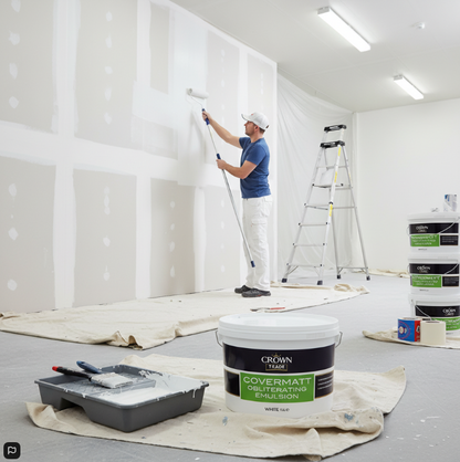 Crown Trade Covermatt Obliterating Emulsion 10 Litre WHITE